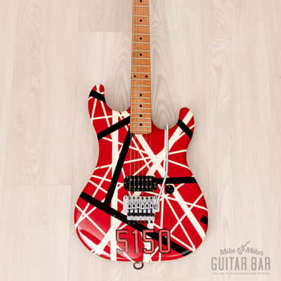 1990s ESP EVH Frankenstrat 5150 VH-250 Striped w/ Floyd Rose, Japan image 2