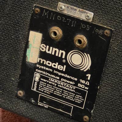 Sunn Model 1 1976 - Black  1x12 CTS  w/ tweeter  Original! image 5