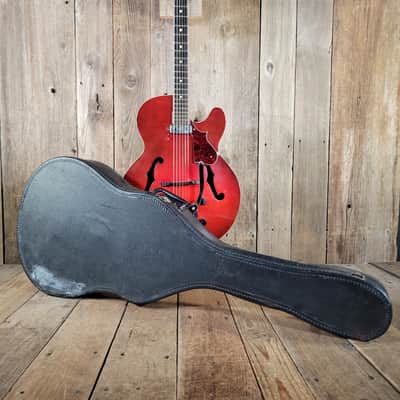 Harmony Rocket H53 1959-1965 with Bigsby with Floating Jazz Pickup - Nickel - Red image 24