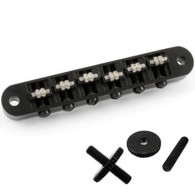 NEW Roller Tunematic BRIDGE for Gibson Les Paul SG TuneOMatic ABR-1 post - BLACK