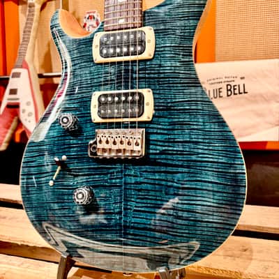 PRS GUITARS LEFTY CUSTOM 24 Super Curly Top  ZURDA GAUCHER SLATE BLUE (Matched Flame Top) S/N : CTI HO45477 image 4