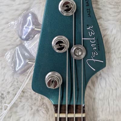 Fender Adam Clayton Jazz Bass Rosewood Fretboard Sherwood Green Metallic - Demo image 8