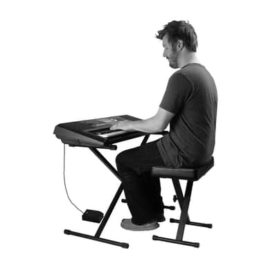 On-Stage Keyboard Stand & Bench Pack w/ Keyboard Sustain Pedal - KPK6520 CB image 5