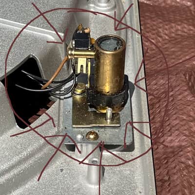 TECHNICS SL-1200MKII XA Target Light w/Lever and Switch and molex plug w/wiring-USED" metal image 2
