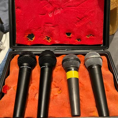 Shure/Nady/4 microphones Shure/realistic/ Nady Early 80s - Silver/black image 1
