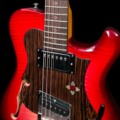 Knaggs Guitars Choptank T-Trem Hollow Body NS- Burgundy Fade Burst T1 Top image 4