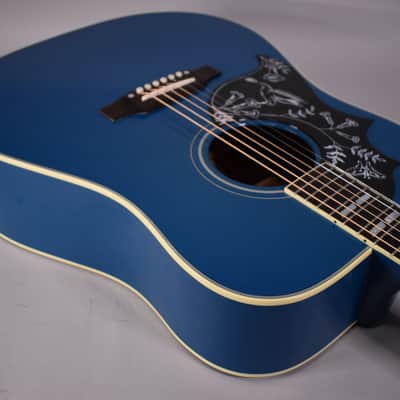 2021 Gibson Custom Shop Ltd Ed Hummingbird Acoustic-Electric Guitar | Big Sky Blue Finish W/OHSC image 11