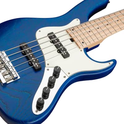 Sadowsky MetroLine 24-Fret Vintage JJ Bass 5 String, Swamp Ash Body, Ocean Blue Transparent Satin image 4