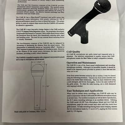 CAD 81 Super Dynamic Cardioid Vocal Microphone image 3