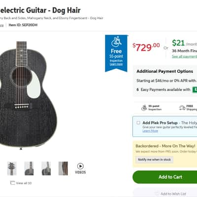PRS  SE P20 Parlor Acoustic-Electric Guitar - Dog Hair 2025 image 9