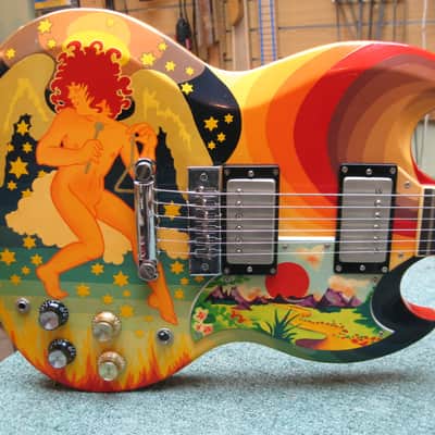 Gibson Eric Clapton's "the Fool" SG Replica  Handpainted Detail /Gibson Case Free US Shipping! image 1