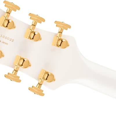 Gretsch Falcon Hollow Body with String-Thru Bigsby and Gold Hardware Ebony FB White with Case image 6
