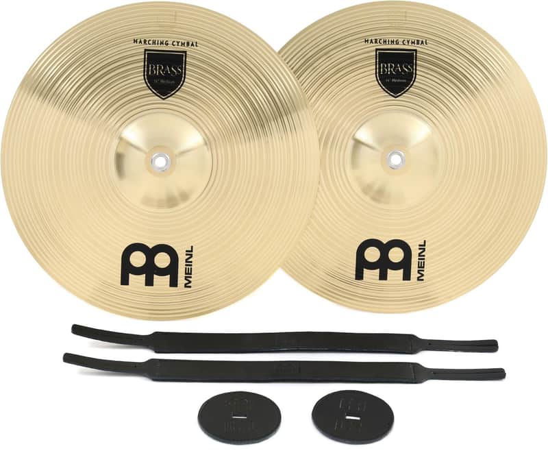 Meinl Cymbals Student Range Brass Crash Cymbals - 14-inch (1-pair) image 1