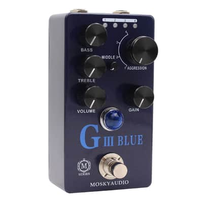 Mosky G III BLUE Preamp Overdrive and Distortion 4 Mode Aggression Option Guitar Effect Pedal True Bypass image 2