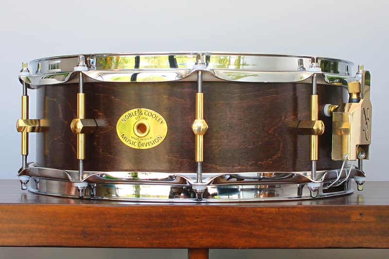 Noble & Cooley Solid Shell Classic Maple 5" x 14" Snare Drum w/ VIDEO! Espresso Satin image 1