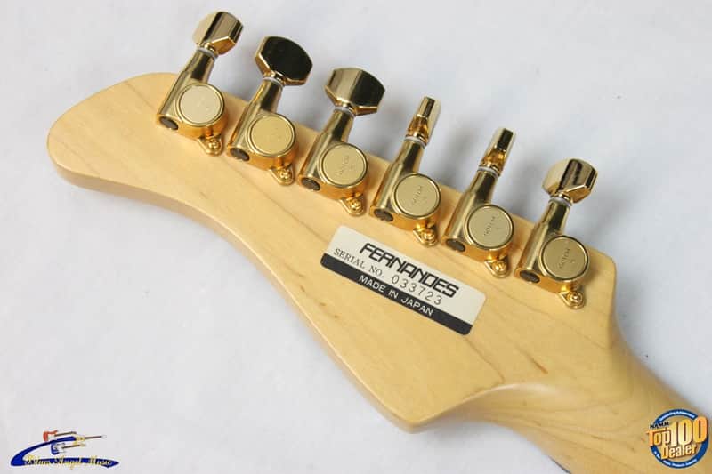 1990's Fernandes LE2G Strat-Style Electric Guitar, Gold, MIJ