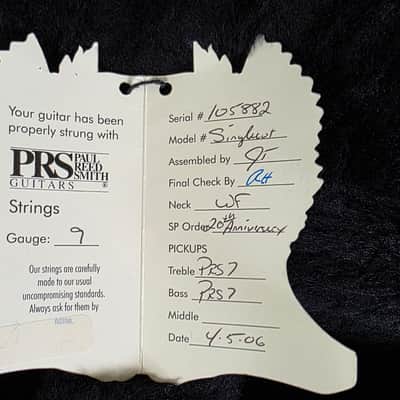 PRS Singlecut 20th Anniversary Artist 10 Top BIRDS IN FLIGHT 2006 AAA Amber Quilt USA American Single Cut Paul Reed Smith Guitar image 3