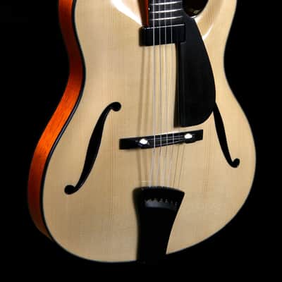 Timothy Bram Mahogany Thin Line Tribute Archtop Model # 15, near Mint condition, 14 1/2" Lower Bout Natural image 13