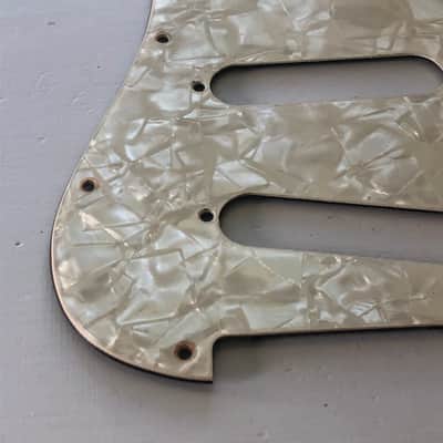 Fender Japan Reissue Strat Relic Pickguard  Guitar Vintage Age White Pearl 2 Ply image 2