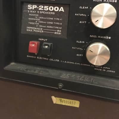 Sansui SP 2500A Vintage 3 Way 5 Speakers image 2
