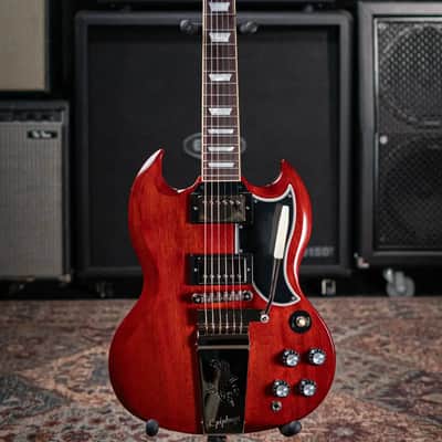 Epiphone 1964 SG Standard with Maestro Vibrola Reissue Electric Guitar - Cherry Red with Hardshell Case image 3