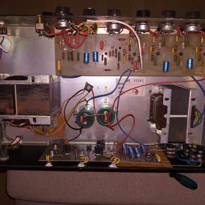 Vintage 1970s Simms Watts AP100TS Tri Sound transistor amp head image 3