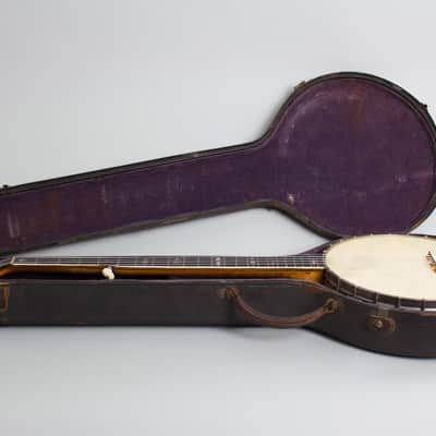 Bacon Professional FF Special Grand Concert 5 String Banjo, c. 1915, period black hard shell case. image 10
