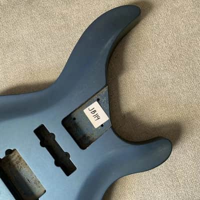 Unknown Metallic Blue 4 String Bass Basswood Body - Blue image 3