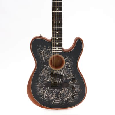 Fender Limited Edition Acoustasonic Telecaster Black Paisley 2021 (Pre-owned) image 3
