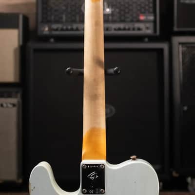 Fender Custom Shop 1970s Tele Custom Heavy Relic, Quartersawn Maple Fingerboard Electric Guitar - Super Faded Aged Sonic Blue with Hardshell Case image 7