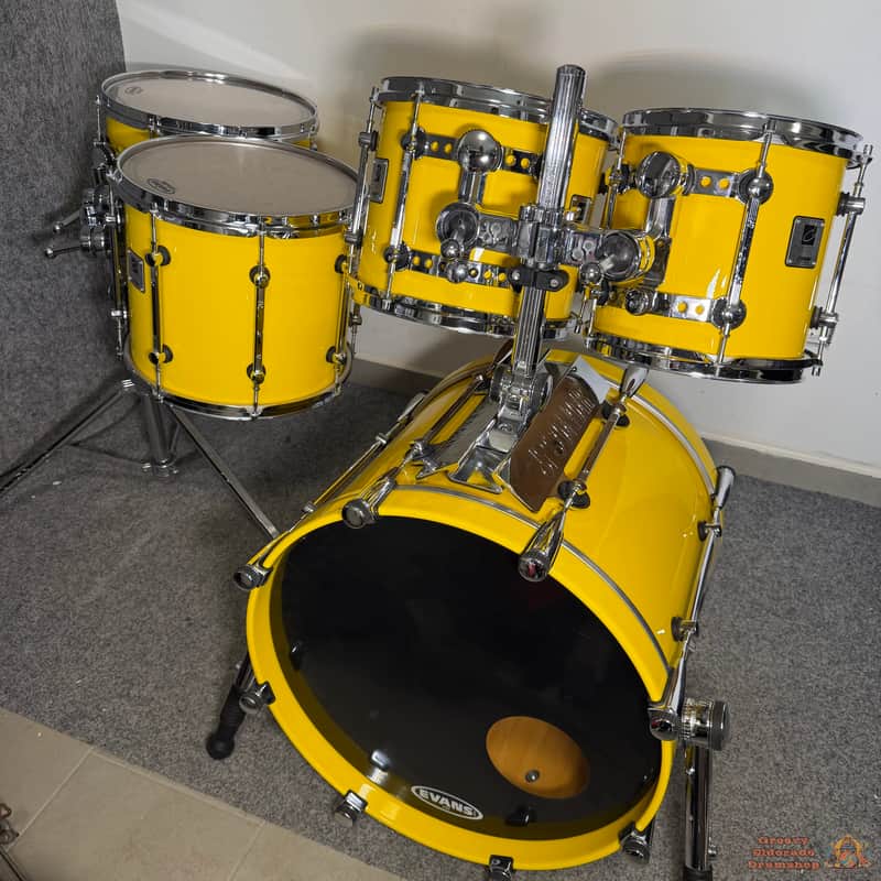 RARE! Sonor Designer Maple Light 20,10,12,14,15 Drum Kit - Yellow image 1