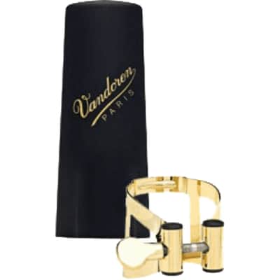 Vandoren M/O Finition Or LC58DP - ligature avec couvre-bec pour saxophone ténor image 1