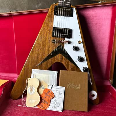 Gibson Custom 1958 Mahogany Flying V Reissue VOS *Only 6.35 Pounds!!* - Antique Natural 851264 image 16