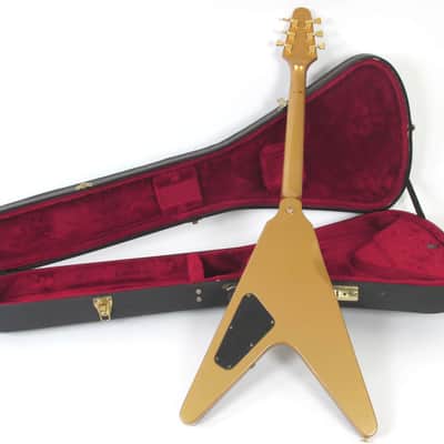 1981 Gibson V2 Flying V - Super Rare Goldburst Metallic Finish! Boomerang V Pickups!  Original Case image 4