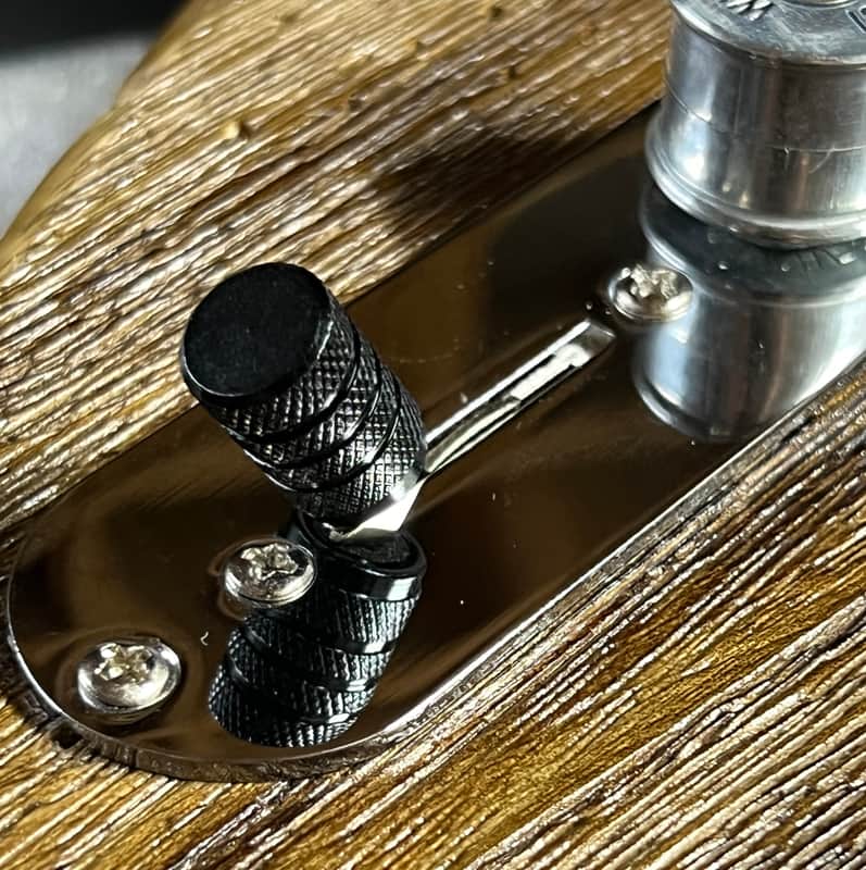 Kinnatone Black Knurled Aluminum Switch Tip for 3 or 5 way Black image 1