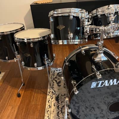 Tama 5 piece Starclassic Walnut/Birch 10x8/12x9/14x12/16x14/22x16" 5pc Shell Pack 2019 - Present - Piano Black image 1