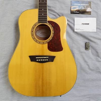 Washburn Heritage Series HD10SCE Acoustic-Electric Cutaway Dreadnought Guitar 2010s - Natural image 3