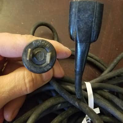 ONE (1) Belden Original FME Vintage Large Round Post Pin Electric Power Cord Non Polarized 1950s Black Brown image 4