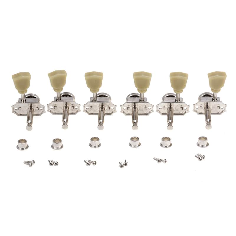 Brio 3 x 3 Pro Vintage Hybrid Style Keystone Button Nickel- Green Button image 1