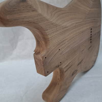 Unfinished Walnut SSS Hardtail guitar body - fits Fender Strat Stratocaster necks J2301 image 7