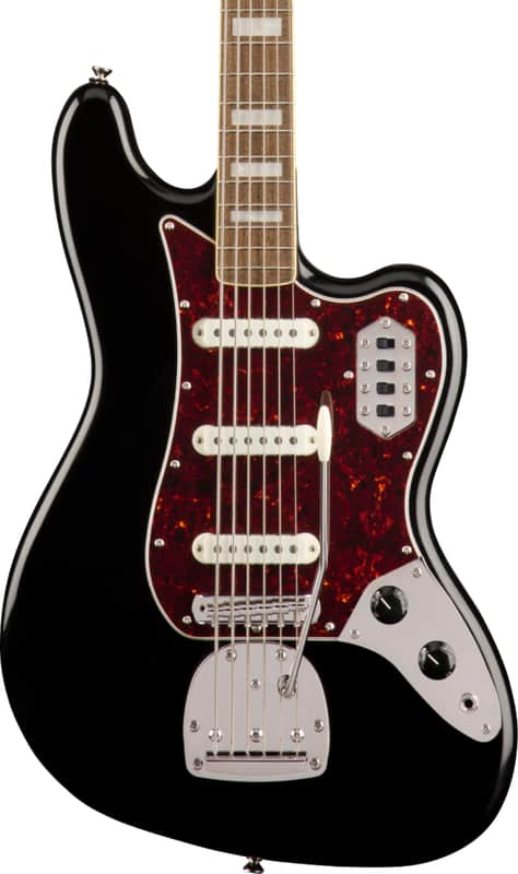 Squier Classic Vibe Bass VI 6-String Bass Guitar, Laurel Fingerboard, Black image 1