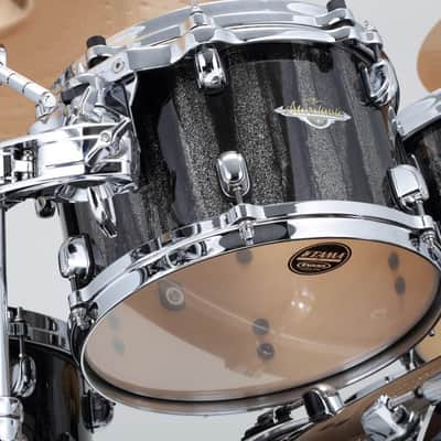 Tama MAT1008-BCS Starclassic Maple Lacquer Rack Tom 10 - Black Clouds & Silver Linings image 7