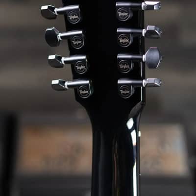 Taylor 250ce Plus BLK Doce Doble Acoustic/Electric Guitar - Black with Aerocase image 6