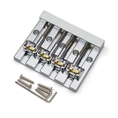Chrome Roller Saddles Vintage 4 String Bass Bridge image 2