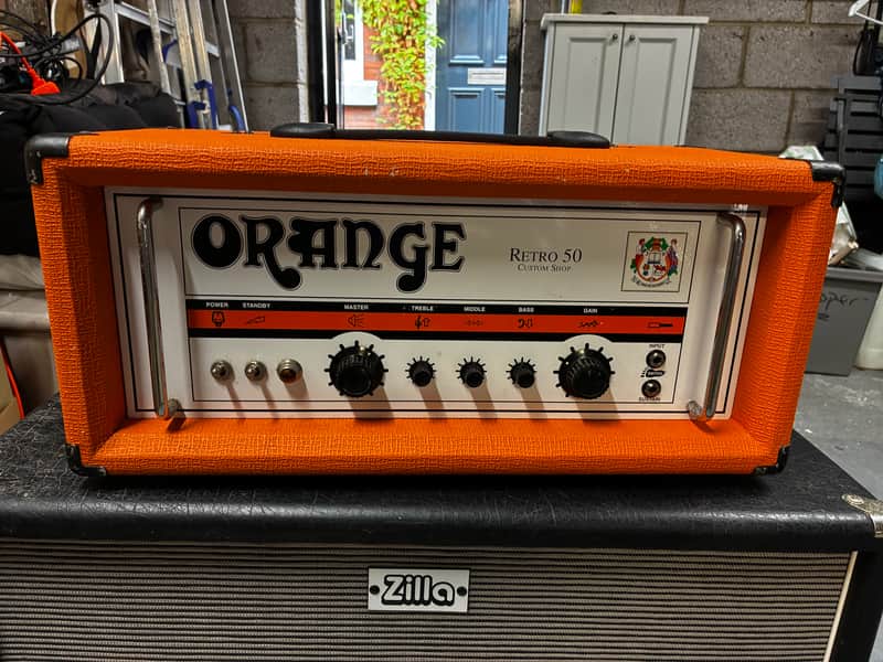 Orange Retro 50 Custom Shop 50-Watt Guitar Amp Head 2002 - 2012 - Orange image 1