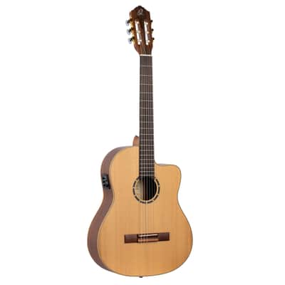 Ortega RCE131SN Family Series Pro Solid Cedar Top Mahogany Neck Cutaway Nylon 6-String Classical Acoustic-Electric Guitar w/Gig Bag image 2