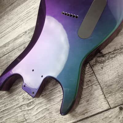 Havok Hard Tail Chameleon 2pc Mahogany Guitar S type, HS config Custom Guitar Body. 80' style image 8