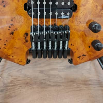 Legator G7SS Prototype 2020's - Gloss Amber Burl image 9