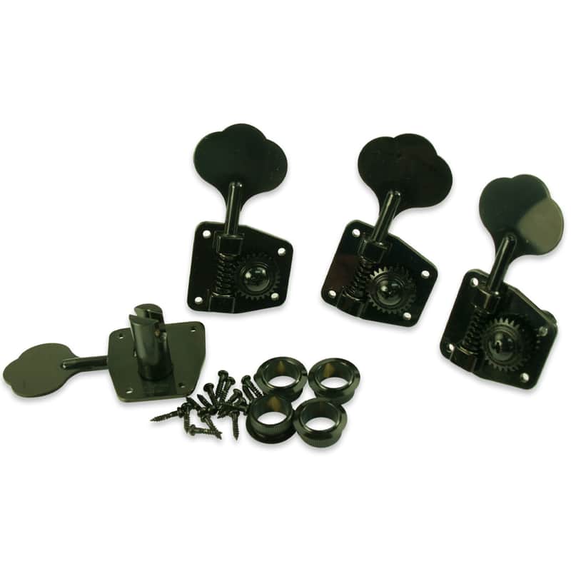 Gotoh GB2B L4 4 In Line Bass Large GB2 Tuning Machines - Black Chrome image 1