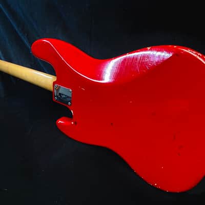 RARE Pre-CBS ‘64 Fender Jazz Bass in Orig’l Dakota Red w Matching Headstock image 7